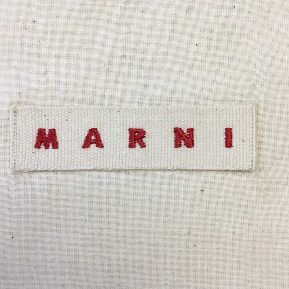MARNI Dust Bag for Shoes A Pair Cotton Ivory Drawstring